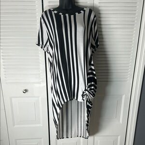 Joseph A Black and White Striped Dress